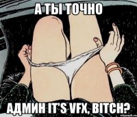 А ты точно админ It's VFX, bitch?