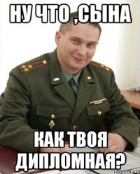 ну что ,сына как твоя дипломная?