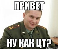 Привет Ну как цт?