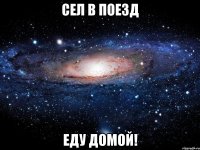 сел в поезд еду домой!