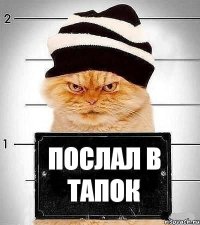 Послал в тапок