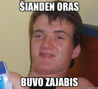 Šianden oras buvo zajabis