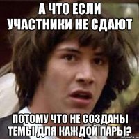 А что если участники не сдают потому что не созданы темы для каждой пары?