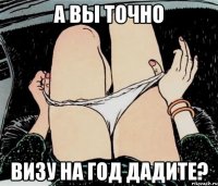 а вы точно визу на год дадите?