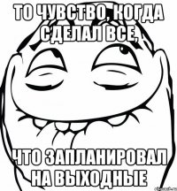 То чувство, когда сделал все, что запланировал на выходные