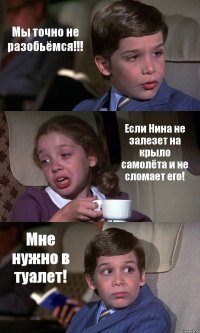 Мы точно не разобьёмся!!! Если Нина не залезет на крыло самолёта и не сломает его! Мне нужно в туалет!