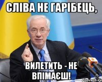 Сліва не гарібець, Вилетить - не впімаєш!