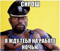 Сирош Я жду тебя на работе ночью