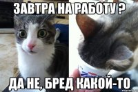 Завтра на работу ? Да не, бред какой-то