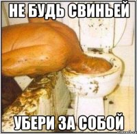 НЕ БУДЬ СВИНЬЕЙ УБЕРИ ЗА СОБОЙ