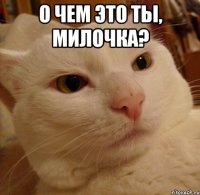 О чем это ты, милочка? 