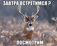 Завтра встретимся ? :* - Посмотрим