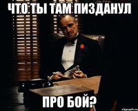 Что ты там пизданул про бой?