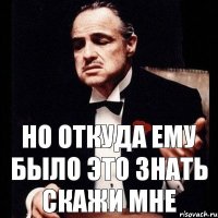 НО ОТКУДА ЕМУ БЫЛО ЭТО ЗНАТЬ СКАЖИ МНЕ