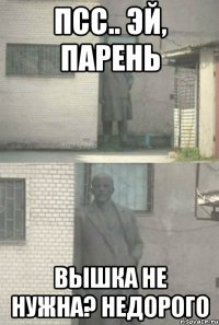 псс.. эй, парень вышка не нужна? недорого