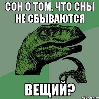 Сон о том, что сны не сбываются вещий?