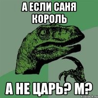 А если Саня король а не царь? М?