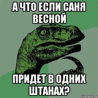 А что если саня весной Придет в одних штанах?