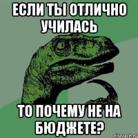 если ты отлично училась то почему не на бюджете?