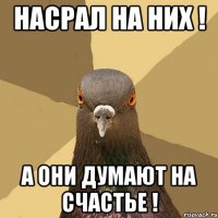 насрал на них ! а они думают на счастье !