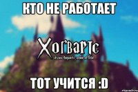 кто не работает тот учится :D