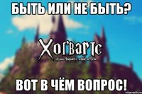 Быть или не быть? Вот в чём вопрос!