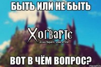 Быть или не быть вот в чём вопрос?