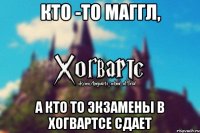 Кто -то маггл, А кто то экзамены в Хогвартсе сдает