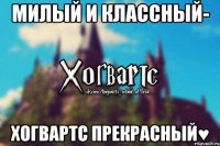 Милый и классный- Хогвартс прекрасный♥