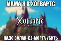 Мама я в Хогвартс Надо Волан-де-морта убить