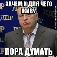 зачем и для чего живу пора думать