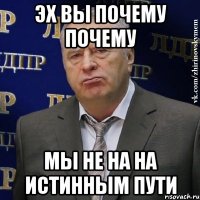 эх вы почему почему мы не на на истинным пути