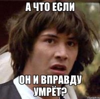 А что если он и вправду умрёт?