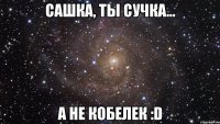 Сашка, ты сучка... А не кобелек :D