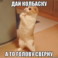 дай колбаску а то голову сверну