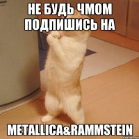 не будь чмом подпишись на metallica&rammstein