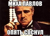 МИХА ПАВЛОВ ОПЯТЬ СОСНУЛ