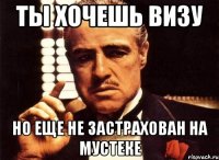 ТЫ ХОЧЕШЬ ВИЗУ НО ЕЩЕ НЕ ЗАСТРАХОВАН НА МУСТЕКЕ