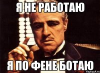 Я не работаю Я по фене ботаю