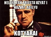 nelzya tak prosta vzyat i nazvat Adilyu Kotyarai