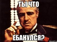 ты что ебанулся?