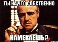 ты на что собственно намекаешь?