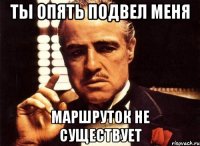 Ты опять подвел меня Маршруток не существует