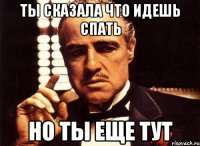 ТЫ СКАЗАЛА ЧТО ИДЕШЬ СПАТЬ НО ТЫ ЕЩЕ ТУТ