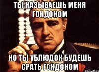 Ты называешь меня гондоном Но ты ублюдок будешь срать гондоном