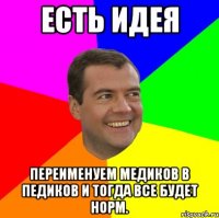 Есть идея переименуем медиков в педиков и тогда все будет норм.