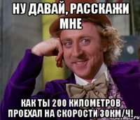 Ну давай, расскажи мне Как ты 200 километров проехал на скорости 30км/ч!