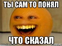 Ты сам то понял Что сказал