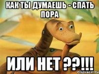 Как ты думаешь - спать пора или нет ??!!!