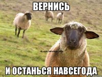 вернись и останься навсегода